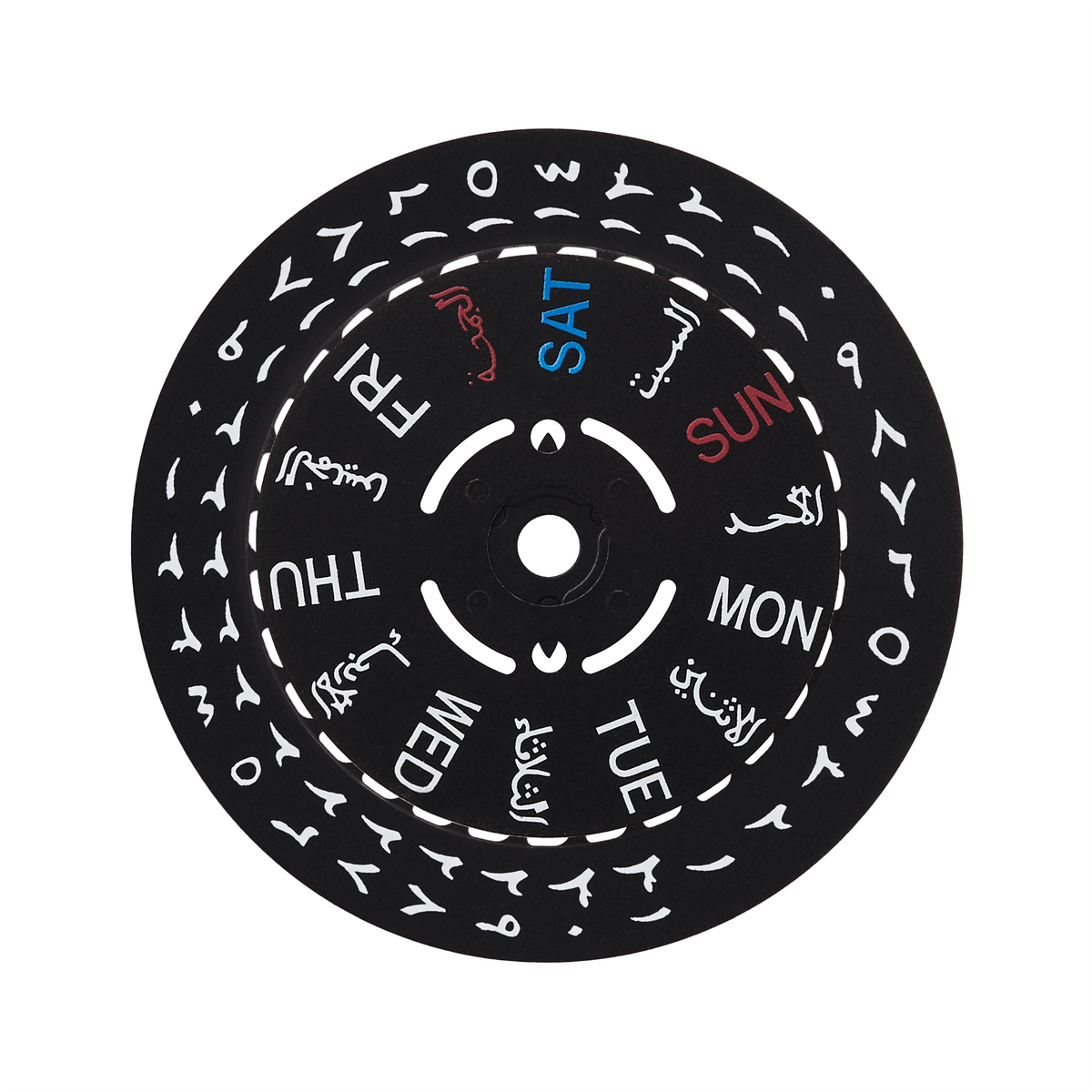 NH36A Arabic Day Date Wheel Disc Set Black namokiMODS