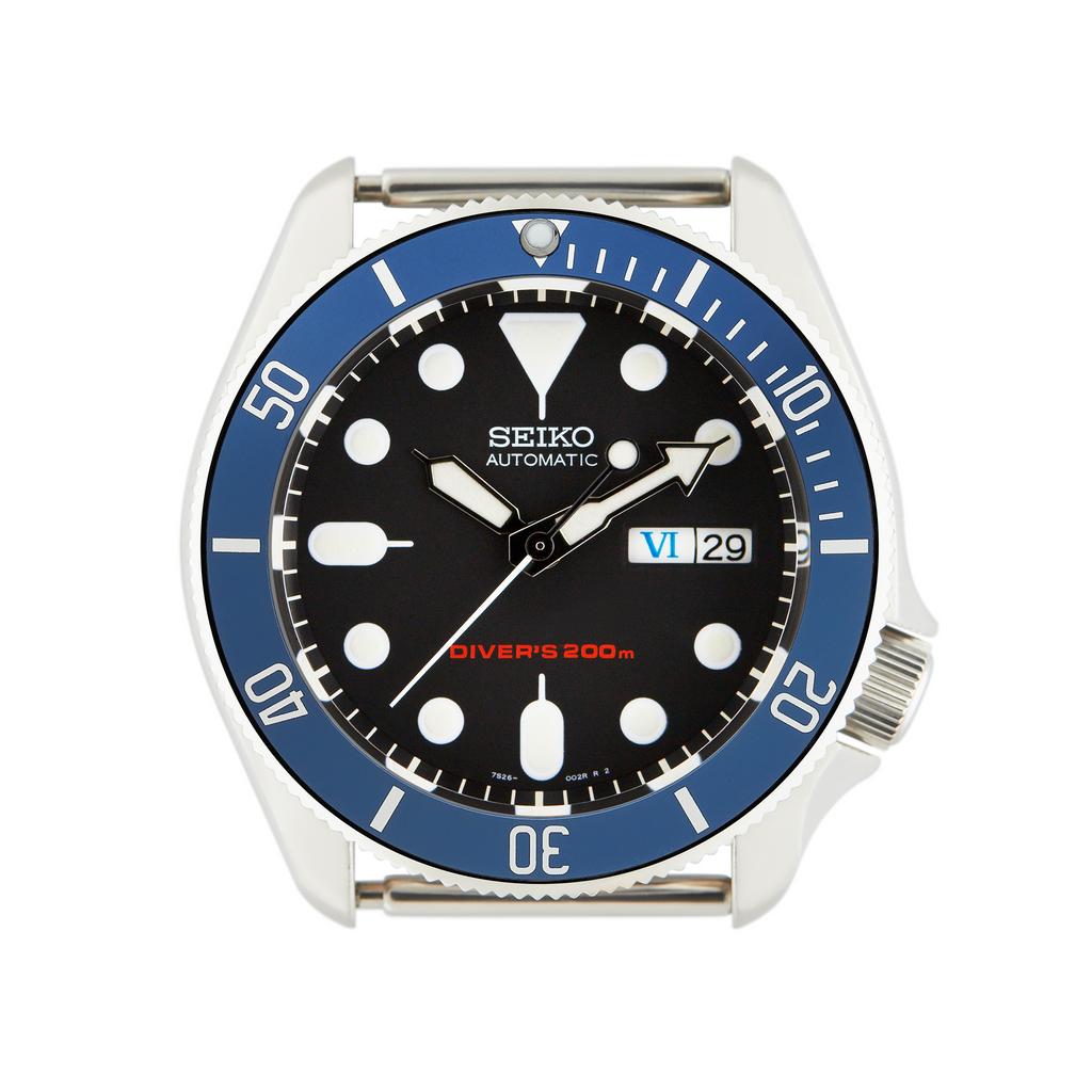 SKX007/SRPD Aluminium Bezel Insert: BB style Blue/White