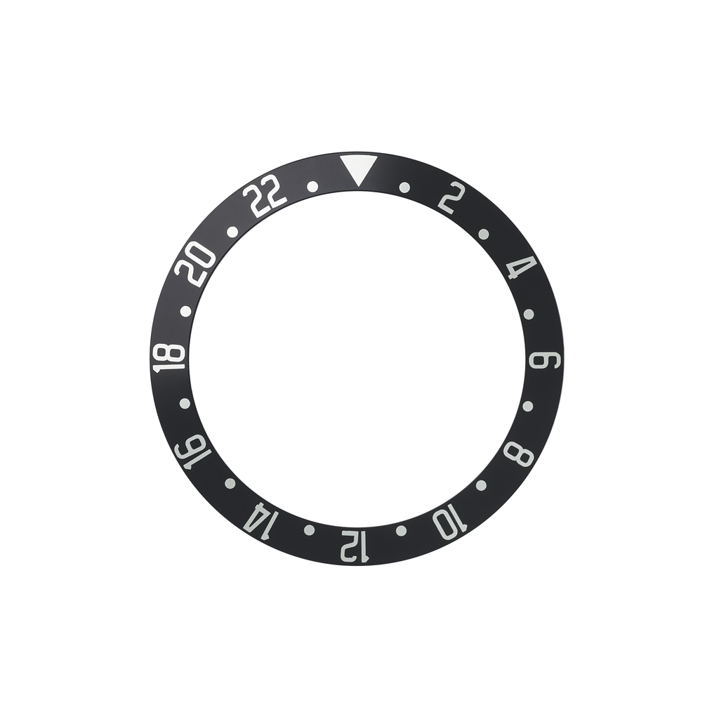 SKX007/SRPD Aluminium Bezel Insert: GMT BB style Black/White