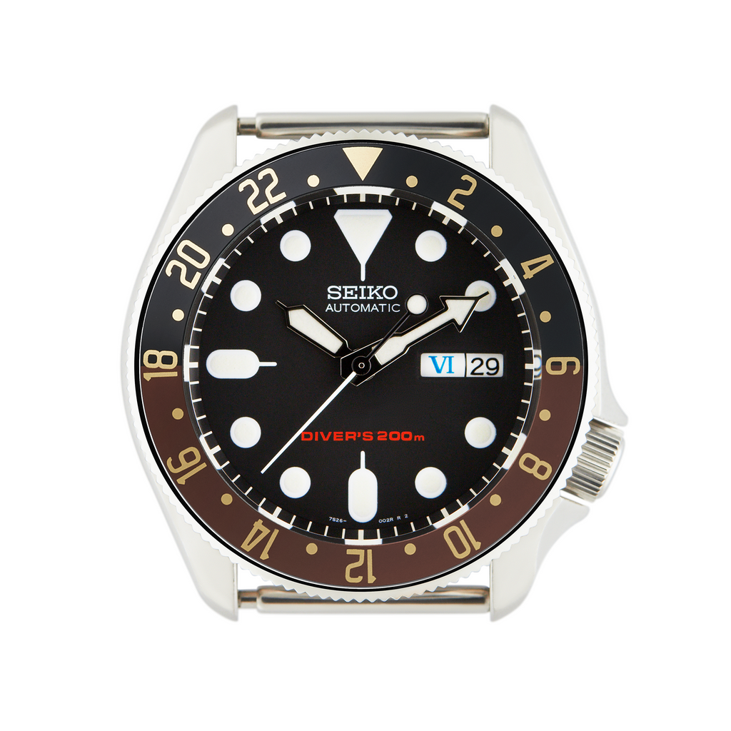 SKX007/SRPD Aluminium Bezel Insert: GMT BB style Root Beer