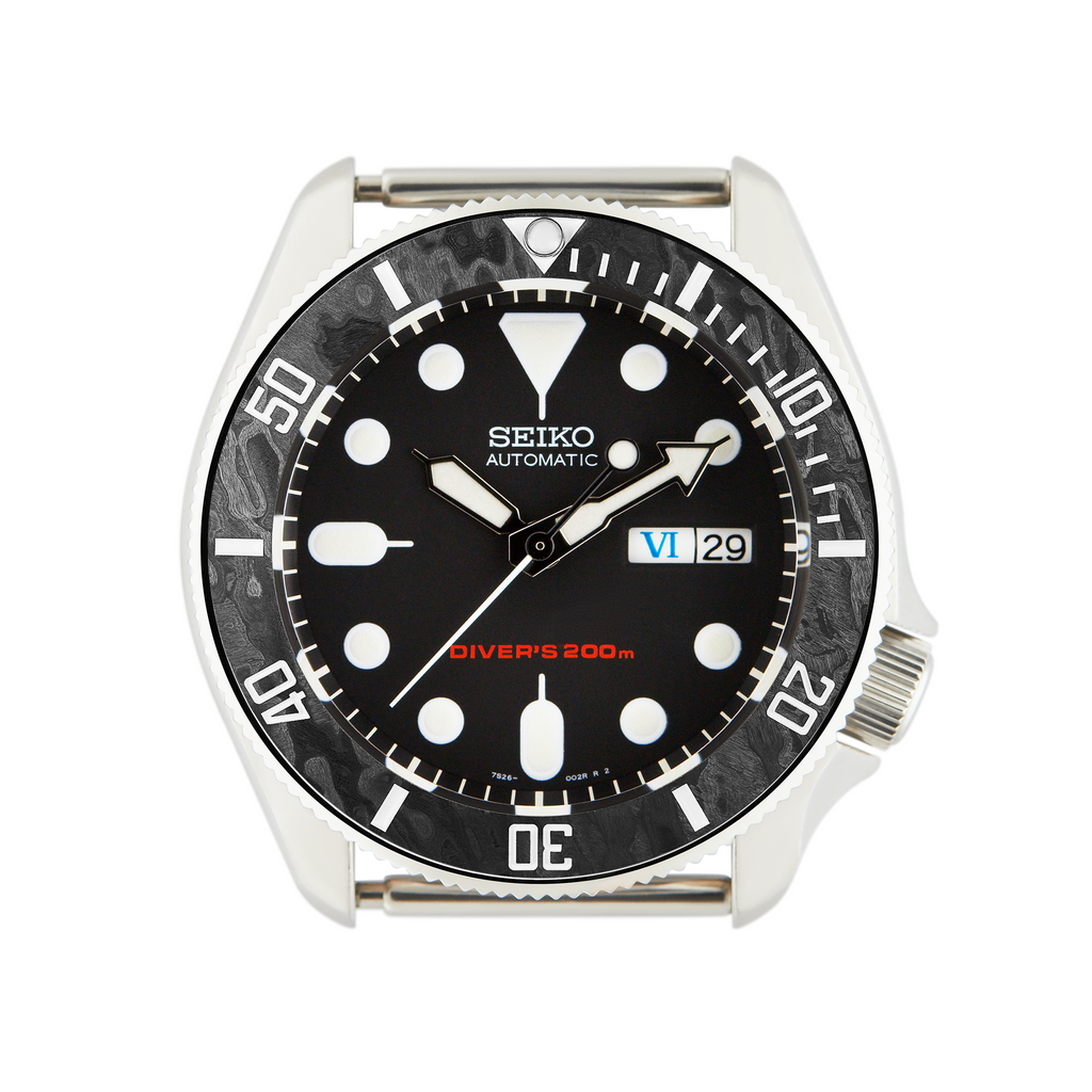 SKX007/SRPD Forged Carbon Bezel Insert: Sub Style Black