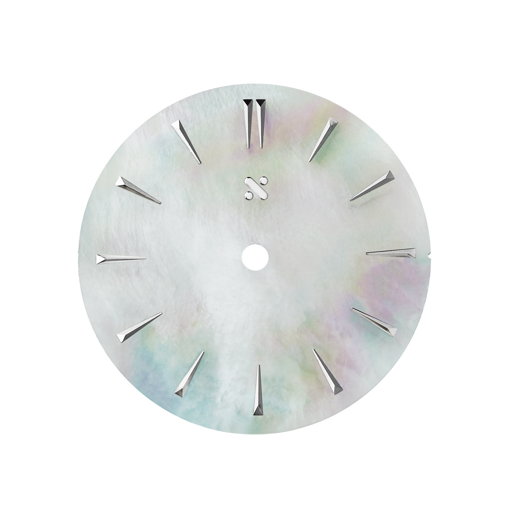 Watch Dial: Mother of Pearl White