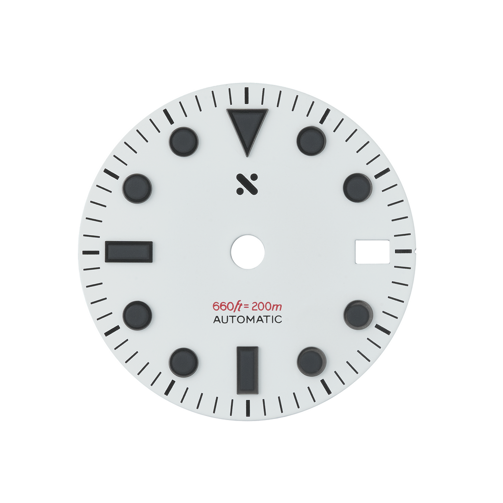 Watch Dial: GMT Divemaster White w Black Lume