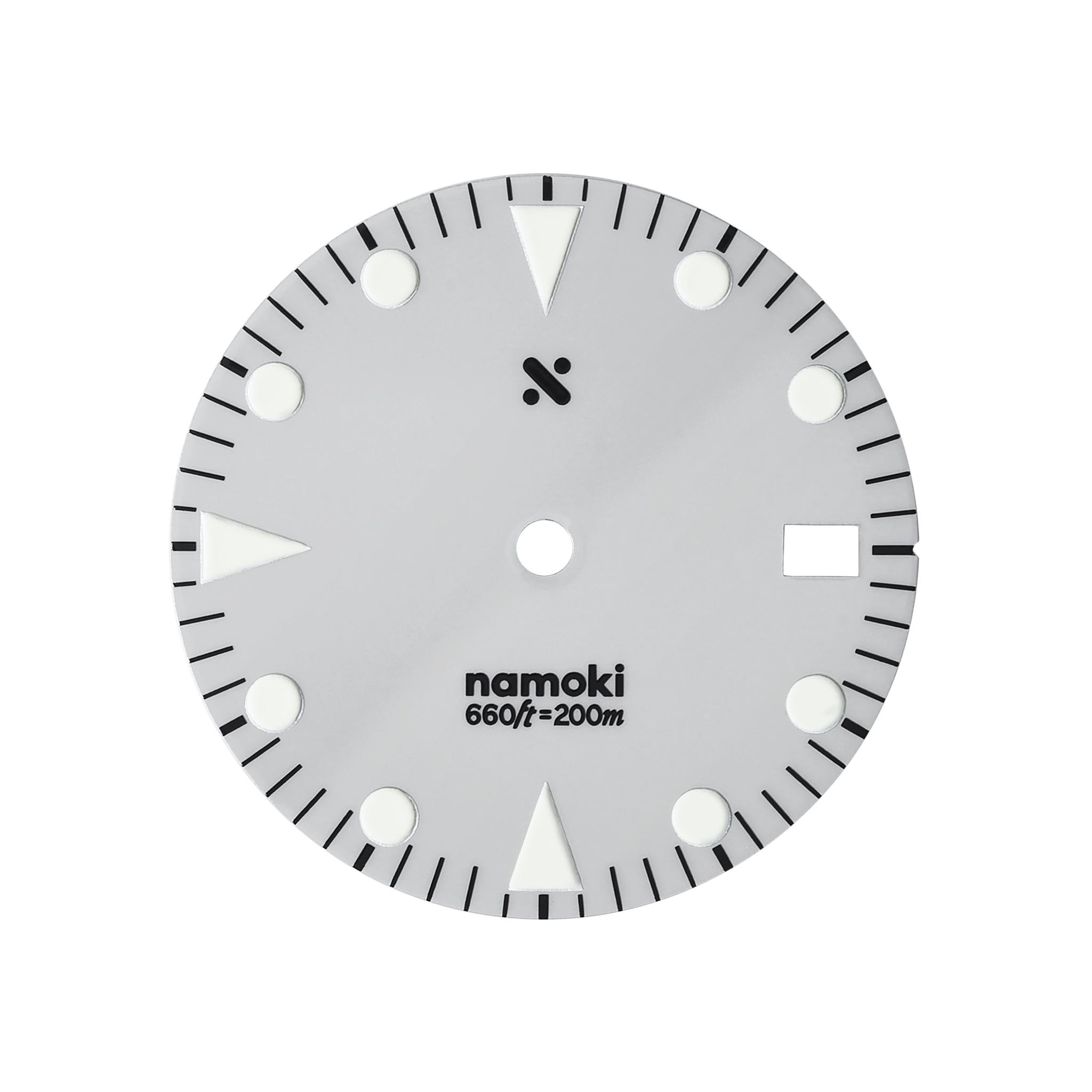 Watch Dial: Tudor Sub Style Enamel Grey with Markers | namokiMODS