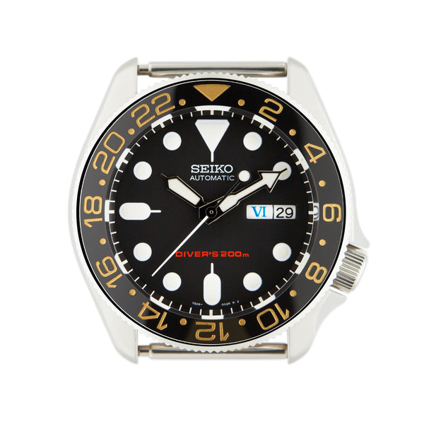 SKX007 Ceramic Bezel Insert GMT style Black Gold namokiMODS