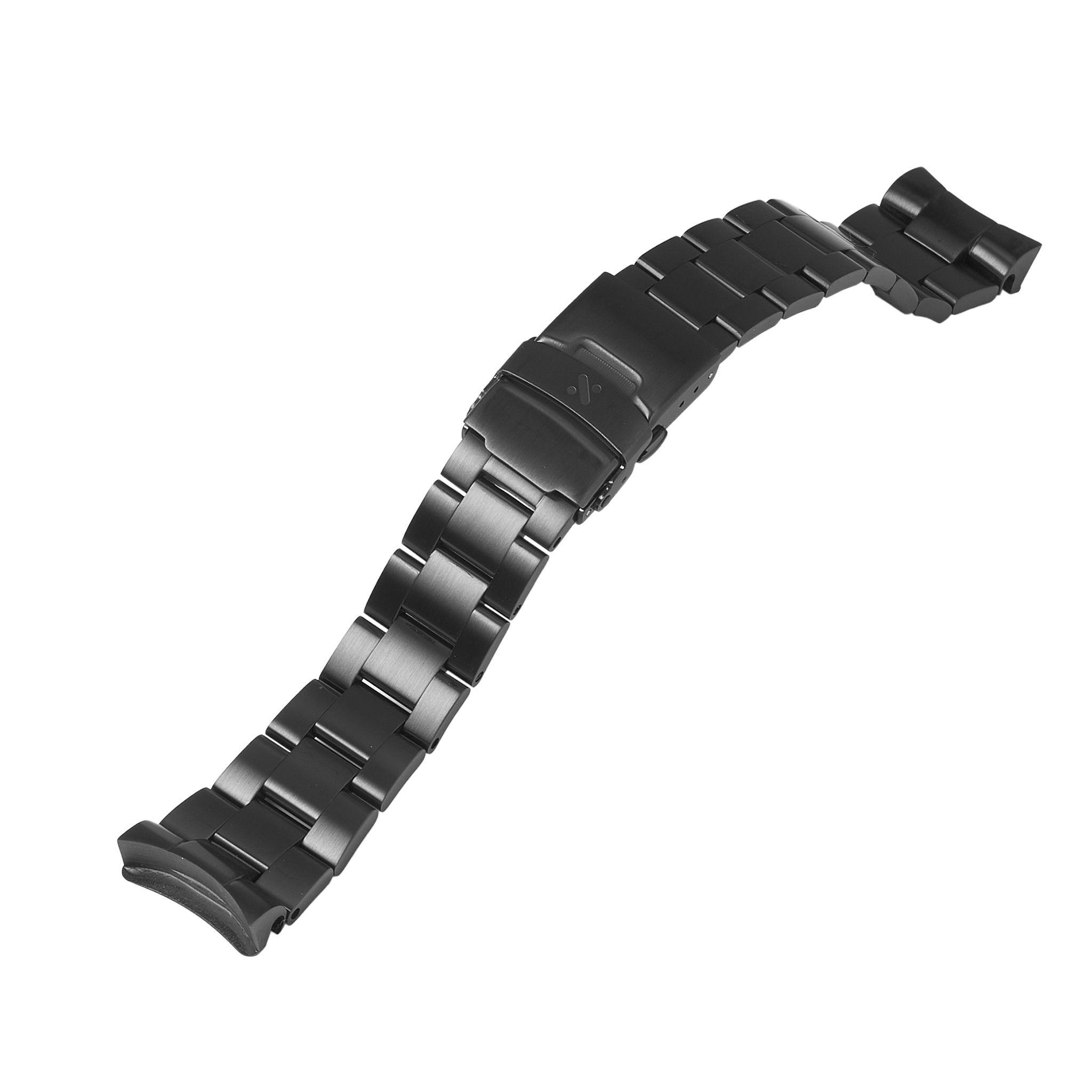 Hstrap Black 18mm Stainless Steel Watch Bands Brushed Finish Watch